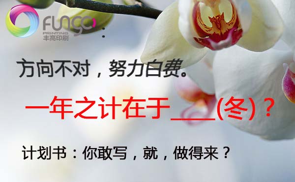 丰高印刷工作计划